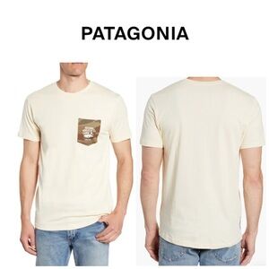 Patagonia Defend Public Lands Organic Cotton Graphic Pocket Cream Men's T-Shirt